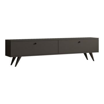 Comoda TV Jate Gri inchis 160x25x40 cm
