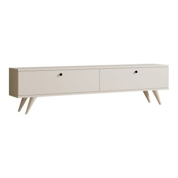 Comoda TV Jate, Pako World, Alb, 160x25x40 cm