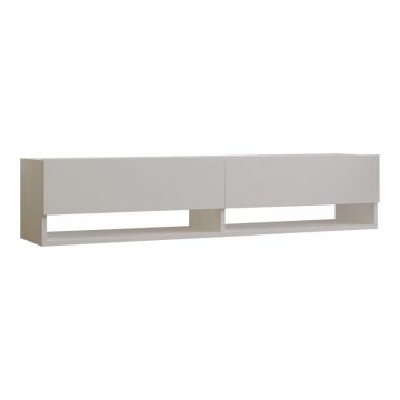 Comoda TV suspendata Melosa, Pako World, Alb, 141x30x31 cm
