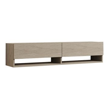 Comoda TV suspendata Melosa, Pako World, Travertin 141x30x31 cm