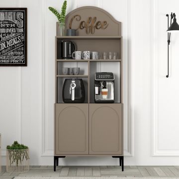 Dulap de bar pentru cafea, Hommy Craft, Lyon 80, PAL, Atlas / Negru