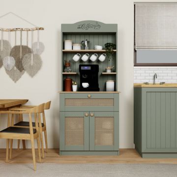 Dulap de bucatarie, Miwood, Lucas 1600-129, 80x100x42 cm, PAL, Verde