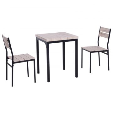 HOMCOM Set masă și scaune stil loft, ideal pentru spații mici | Aosom Romania