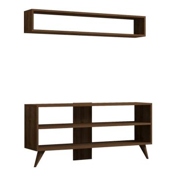 Set mobilier pentru living Prestige, Pako World, Nuc, 120x29x50 cm