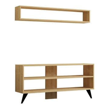 Set mobilier pentru living Prestige, Pako World, Stejar, 120x29x50 cm