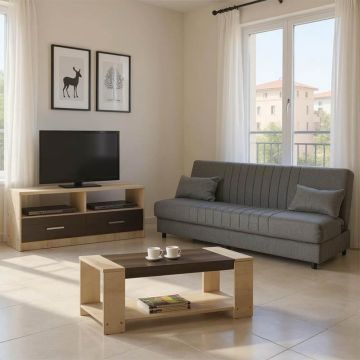 Set mobilier sufragerie 3 buc Living Gri 190x83x85 cm