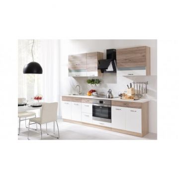 Bucătărie Econo C modulară cu fronturi MDF și PAL, blat termorezistent inclus, 2,60 m