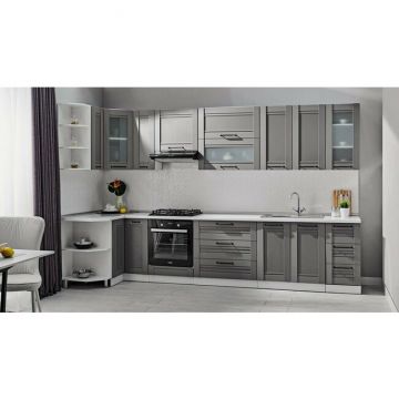 Bucătărie Felicia, set modular, PAL mat, 260 cm, Gri