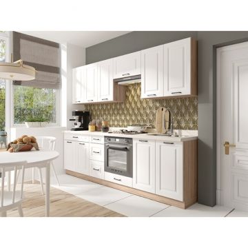 Bucătărie Smart A Plus, Modulară Cu Amortizoare, PAL Melaminat, 2.40 m, Alb