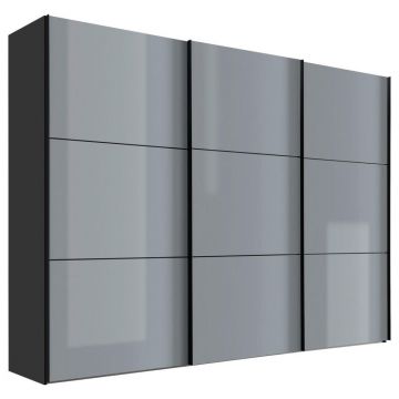 DULAP CU UșI CULISANTE in gri deschis, gri închis