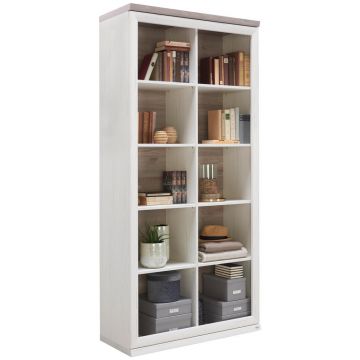 ETAJERĂ 100/209/43 cm gri, culoare lemn pin