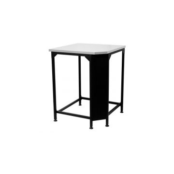 Modul bucatarie de exterior pentru colt cu blat de lucru din inox Cozze negru 90x60x90 cm 90531