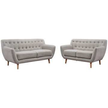 Set Canapele, textil, gri, gri deschis