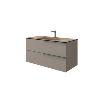 Set masca si lavoar Savinidue Oikos HPL Miele 101 cm - Dimensiune 101 cm