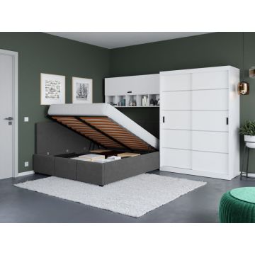 Set Mobila Dormitor Nordis 2.92m cu pat de colt rabatabil Set Mobila Dormitor Nordis 2.92m cu pat de colt rabatabil