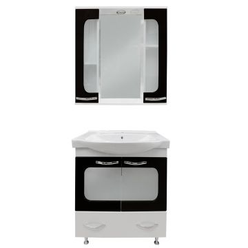 Set mobilier baie Aba  3 piese  anthracite  80 cm