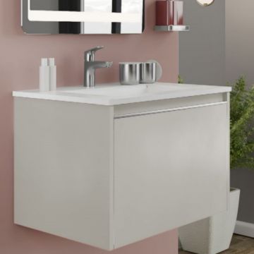 Set mobilier Savinidue Cielo cu lavoar ceramic - Dimensiune 81cm