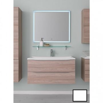 Set Mobilier Suspendat + Lavoar Tara Stejar Satin 90x50x45 cm - KolpaSan - Dimensiune 90 cm