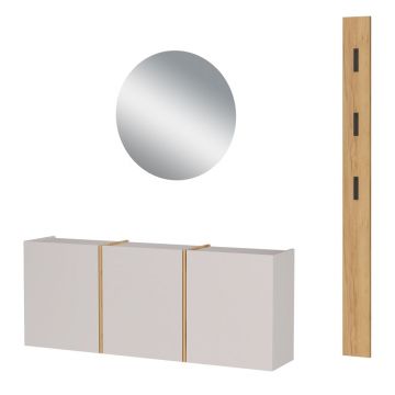 Set pentru hol crem/în culoare naturală 168x200x27 cm Libbiano – Germania