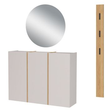 Set pentru hol crem/în culoare naturală 168x200x37 cm Libbiano – Germania