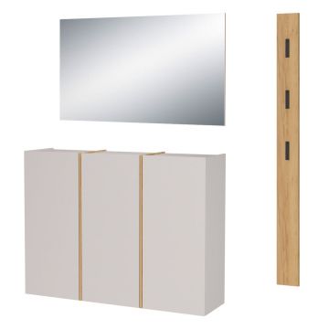 Set pentru hol crem/în culoare naturală 168x200x37 cm Libbiano – Germania