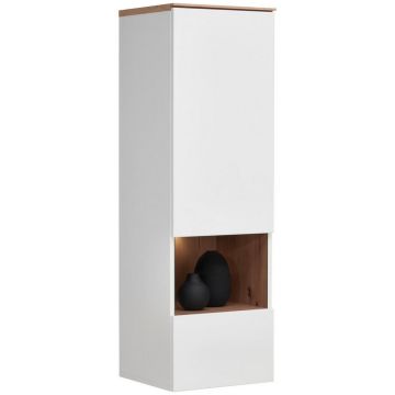 VITRINĂ SUSPENDATĂ in alb, stejar Artisan