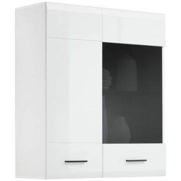 VITRINĂ SUSPENDATĂ in antracit, alb