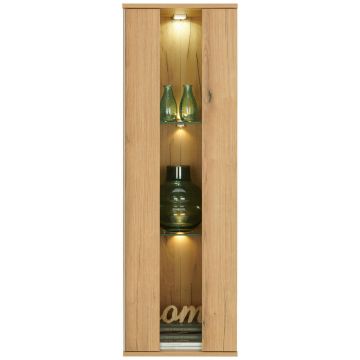 VITRINĂ SUSPENDATĂ in străveziu, culoare lemn stejar