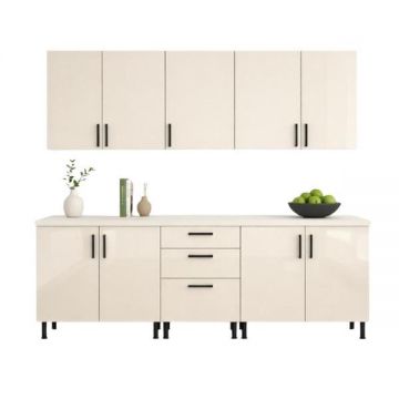 Bucatarie 200 cm mdf acryl bianco