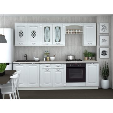 Bucatarie Katy MDF, 260 cm, Alb