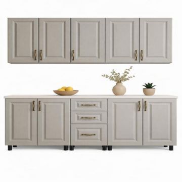 Bucatarie mdf gri casmir 200 cm