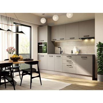 Mobila Bucatarie Elva 264.8 cm Gri - Configuratia 16