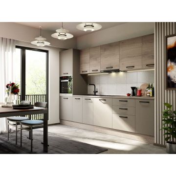 Mobila Bucatarie Elva 304,8 cm Gri/Cremona - Configuratia 19