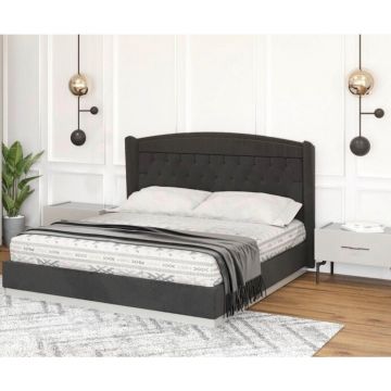 Pat 160x200 Cm, gri, gri închis