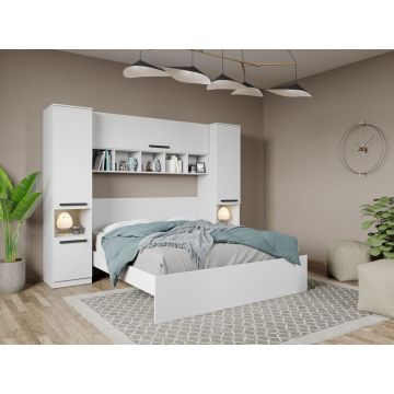 Set dormitor de Tineret Alb - Tudor - C2 Set dormitor de Tineret Alb - Tudor - C2