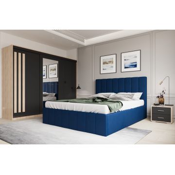 Set dormitor Prado Albastru cu dulap Paris Sonoma/Gri