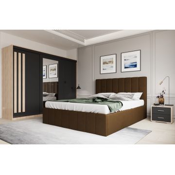 Set dormitor Prado Maro cu dulap Paris Sonoma/Gri