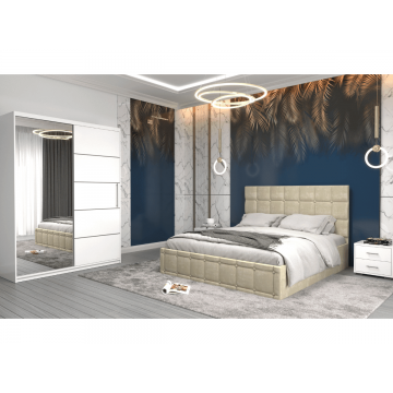 Set dormitor Royal, Alb/Bej