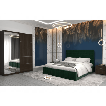 Set dormitor Royal, Wenge/Verde