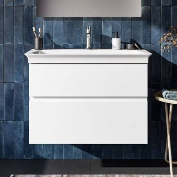 Set mobilier suspendat Ideal Standard Finesse alb mat 80 cm cu lavoar - Dimensiune 80 cm