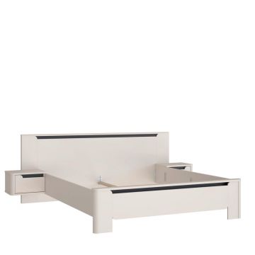 Set Pat Cu Noptiere, 276,5/94/215,1 cm, nisipiu