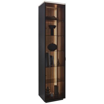 VITRINĂ in furniruit stejar antracit