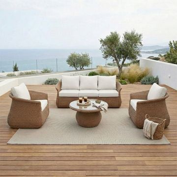 Set de gradina 4 buc. Tropicana, Maro, 204x90x74 cm