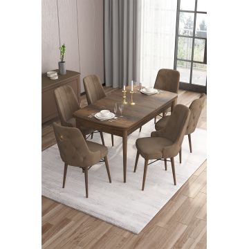 Set masa extensibila si scaune, Hanah Home, Are, Baroc / Maro