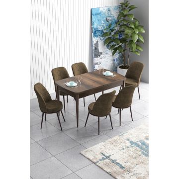 Set masa extensibila si scaune, Hanah Home, Han, Baroc / Maro