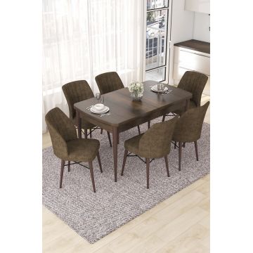 Set masa extensibila si scaune, Hanah Home, Nef, Baroc / Maro